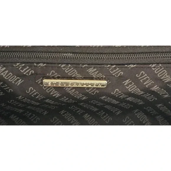 Steve Madden Gray Textured Tote Purse One Strap 11 inch Drop Multi Pockets - Picture 12 of 14